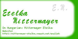 etelka mittermayer business card